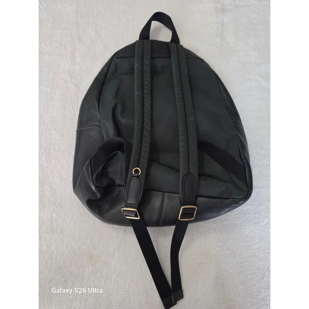 Coach Charlie Medium Black Pebbled Leather Backpack